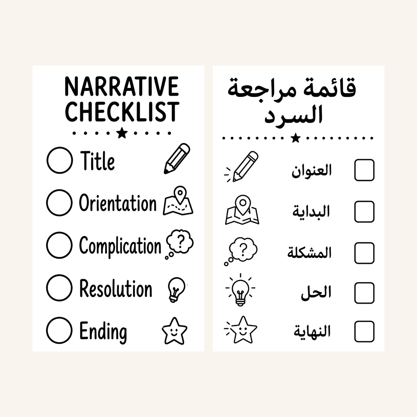 قائمة التحقق السردية